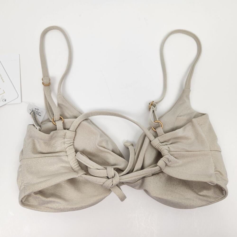 NWT lspace shimmer ringo top in bone - Picture 3 of 5
